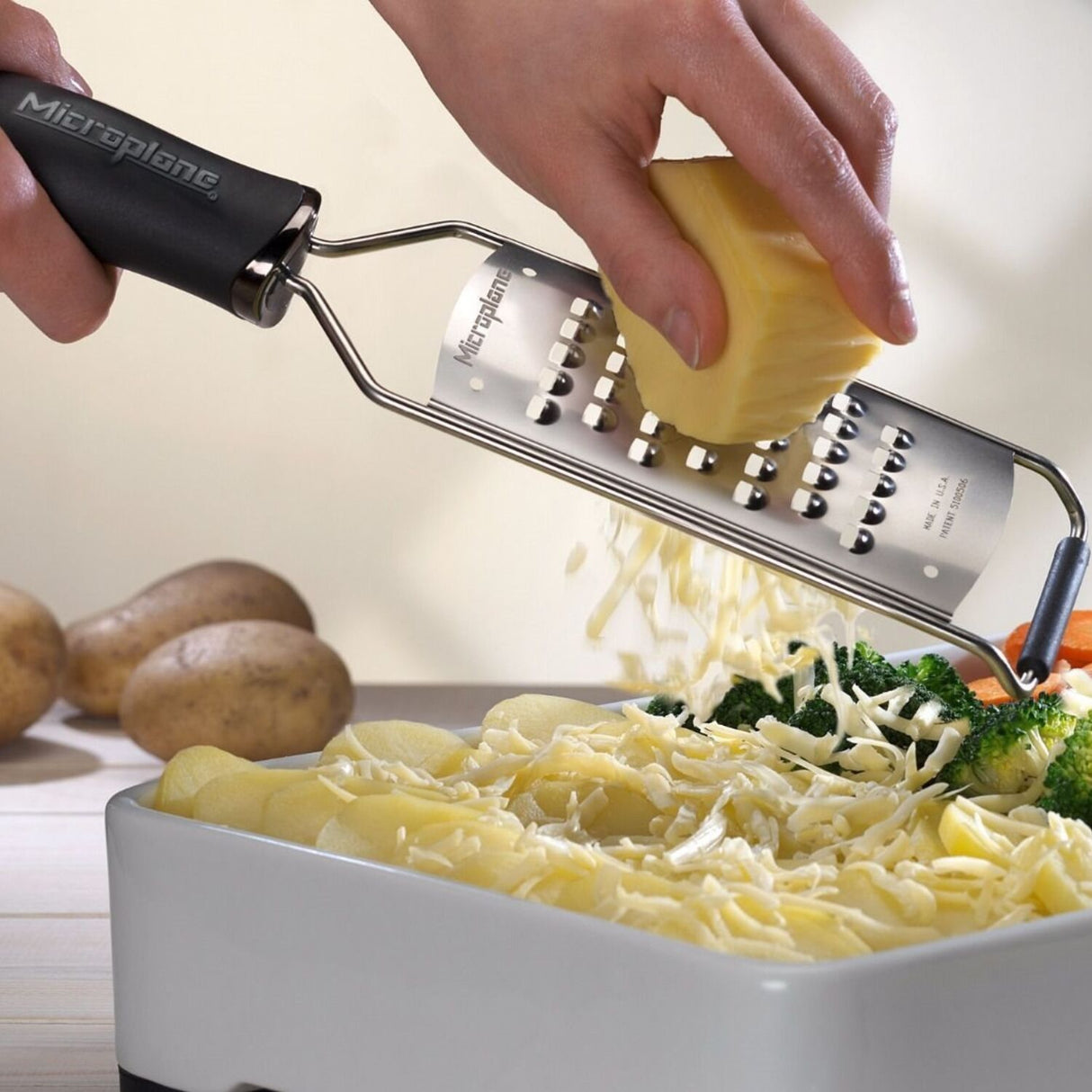 Microplane Gourmet Extra Coarse Grater 45008E Stainless Steel Dishwasher Safe