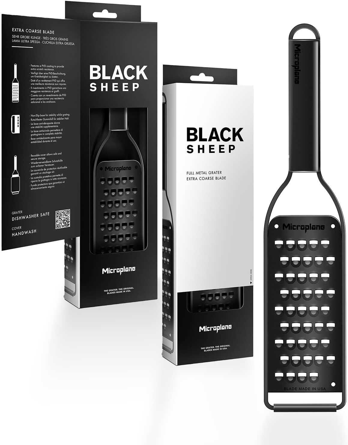 Microplane Black Sheep Full Metal Extra Coarse Grater - Black