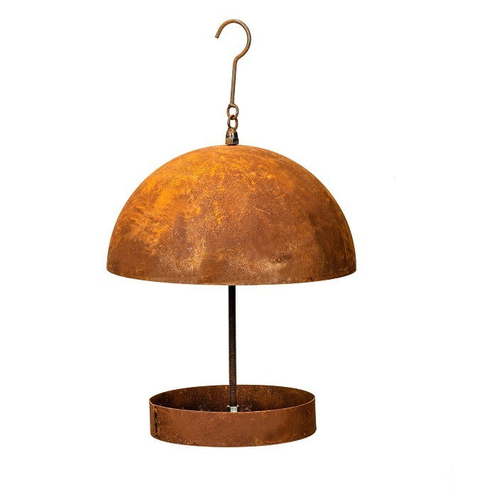 Bird Feeder Seed/Water Container Round Top Outdoor Garden Home Decor