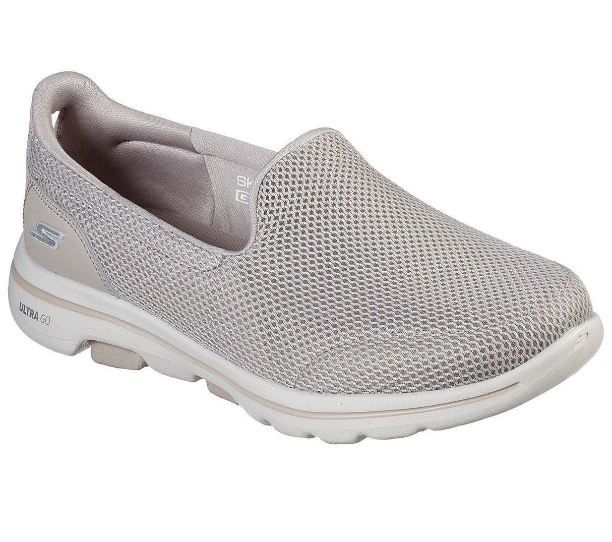 Skechers Women's Go Walk 5 Slip On Machine Washable Sneakers Shoes - Taupe