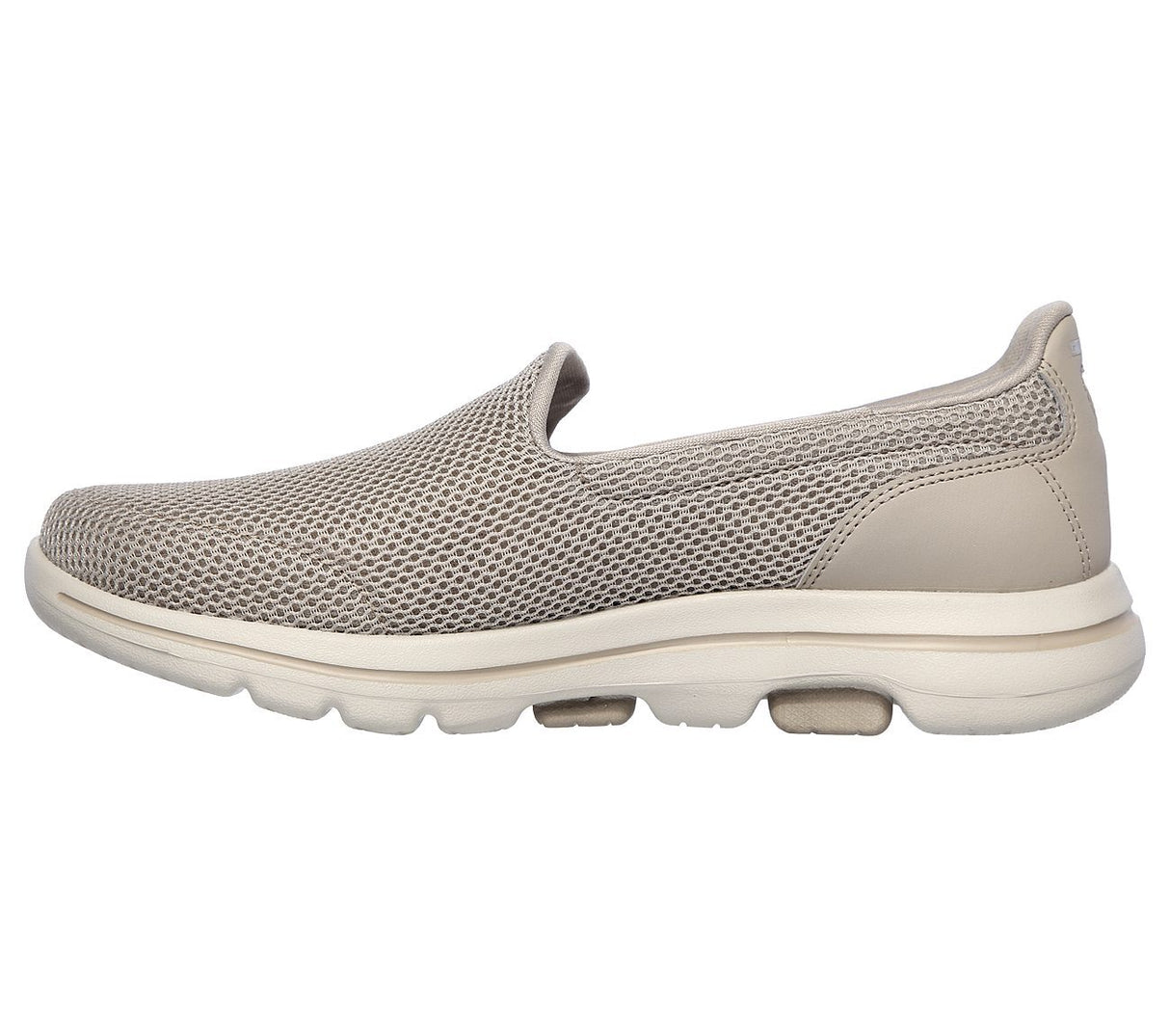 Skechers Women's Go Walk 5 Slip On Machine Washable Sneakers Shoes - Taupe