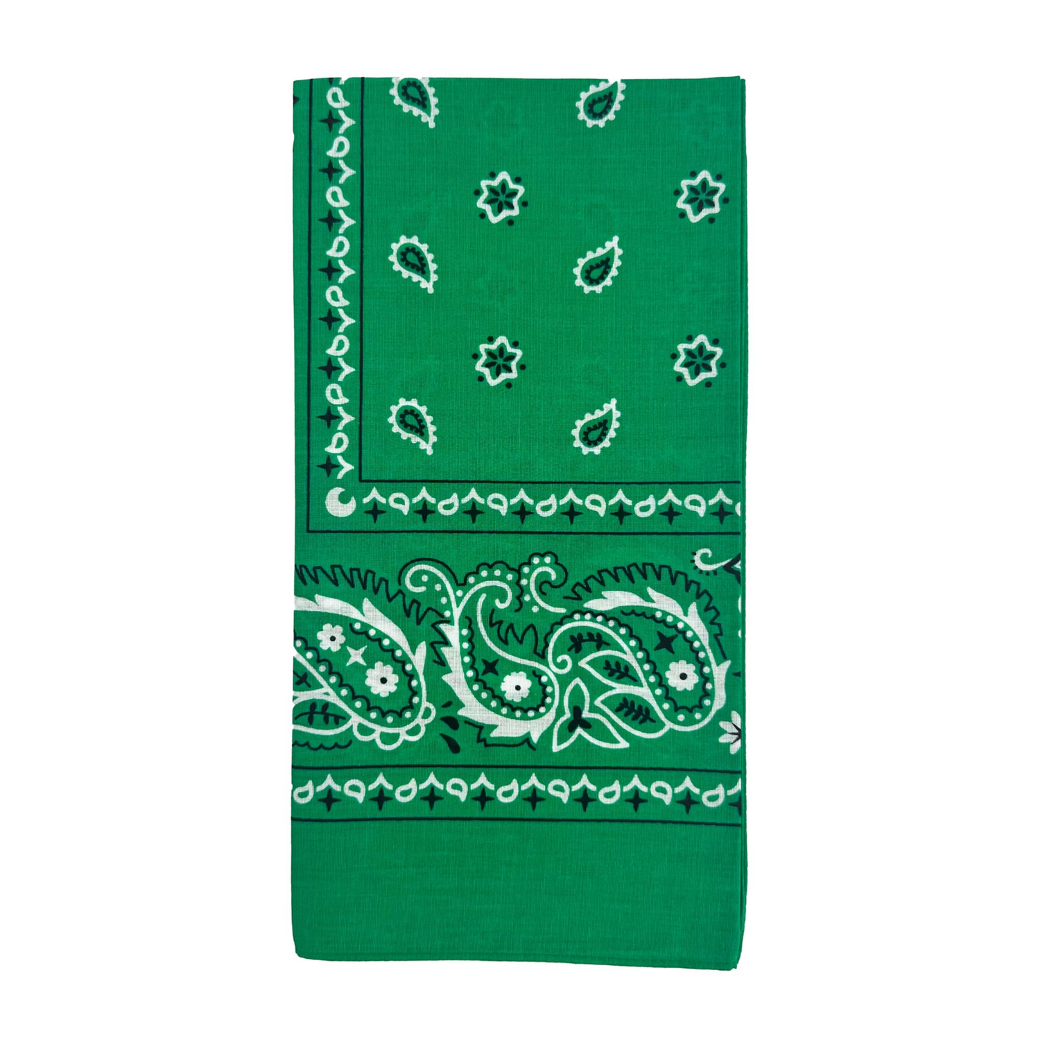 15x BULK BANDANA Paisley 100% COTTON Head Wrap Bandanna Summer Scarf - Dark Green