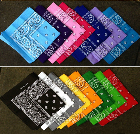 15x BULK BANDANA Paisley 100% COTTON Head Wrap Bandanna Summer Scarf - Mixed Colour Pack