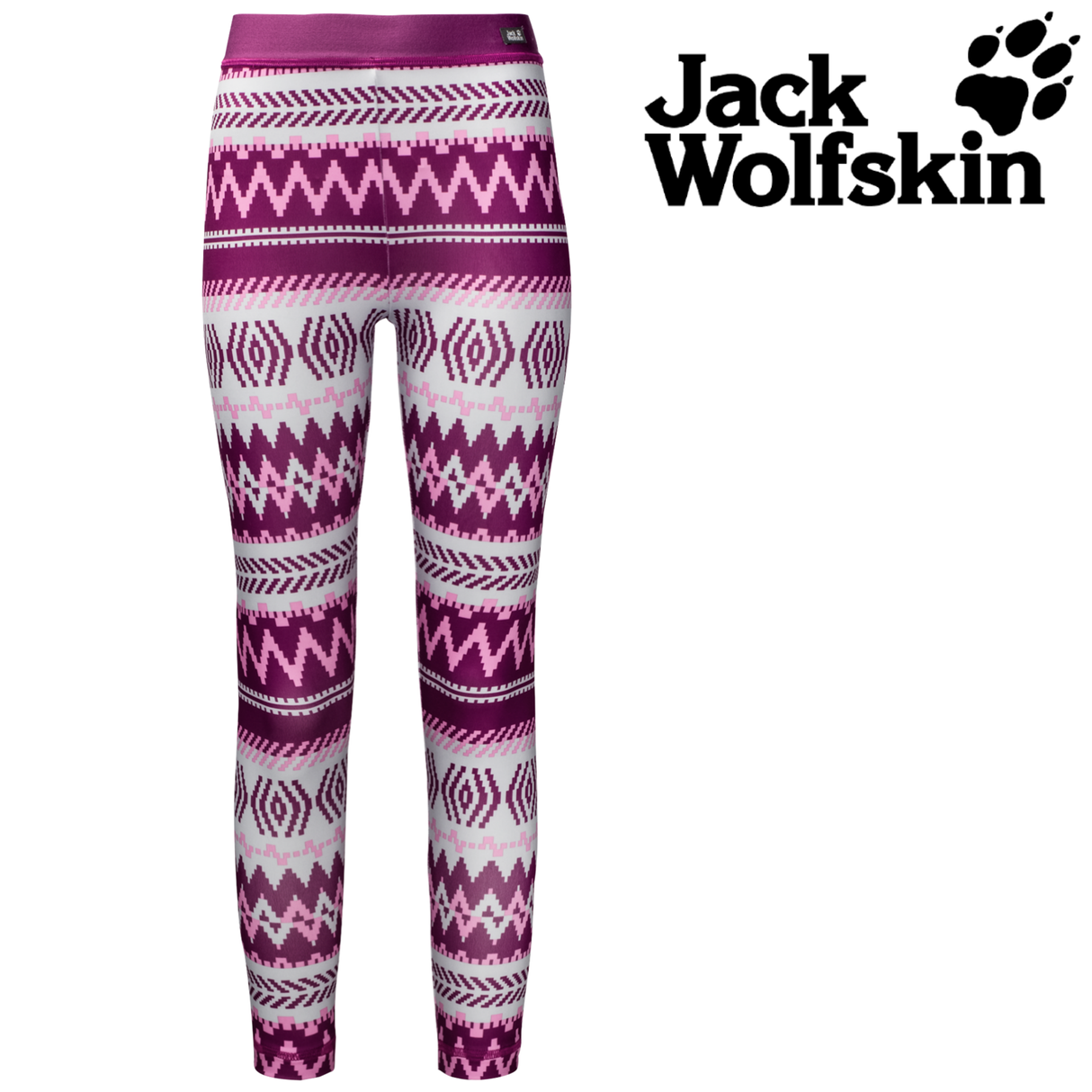 Jack Wolfskin Womens GInuit Tights Winter Warm Breathable Soft Stretchy Trousers - Fuchsia