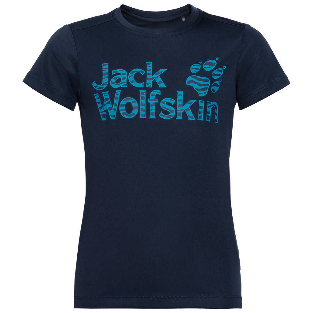 Jack Wolfskin Kids Jungle T Shirt Tee Top Sun UV Shield Shirt Childrens UPF 50+ - Azalea Red