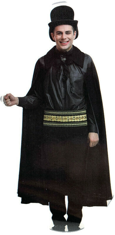 Adult Black Collared Cloak - Vampire Cape/Witch/Wizard Costume