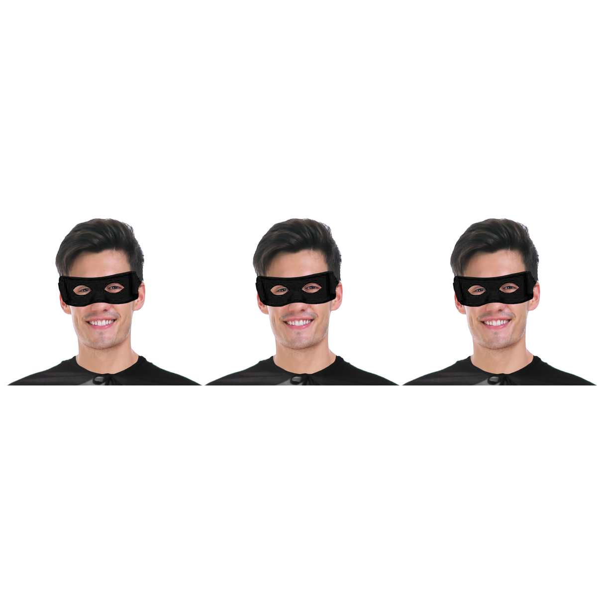 3x Thief/Burglar Mask – Bandit/Pirate Robber Costume Bulk Pack (Halloween & Fancy Dress)