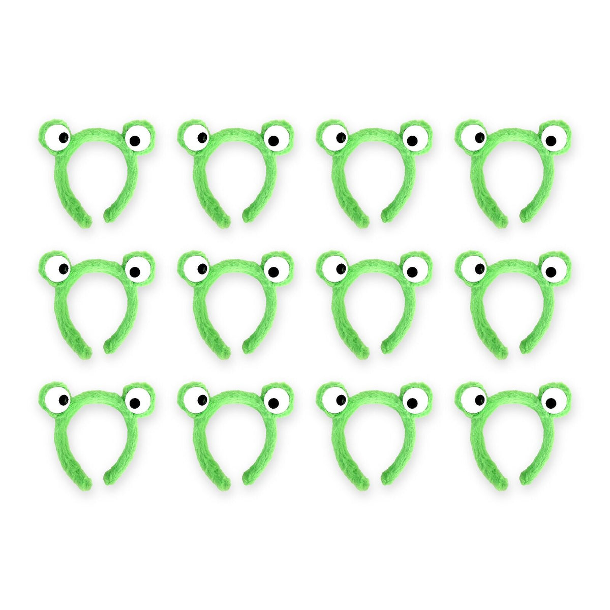 12x Plush Frog Eyes Animal Party Costume Dress Up Zoo Headband Book Week in Green
