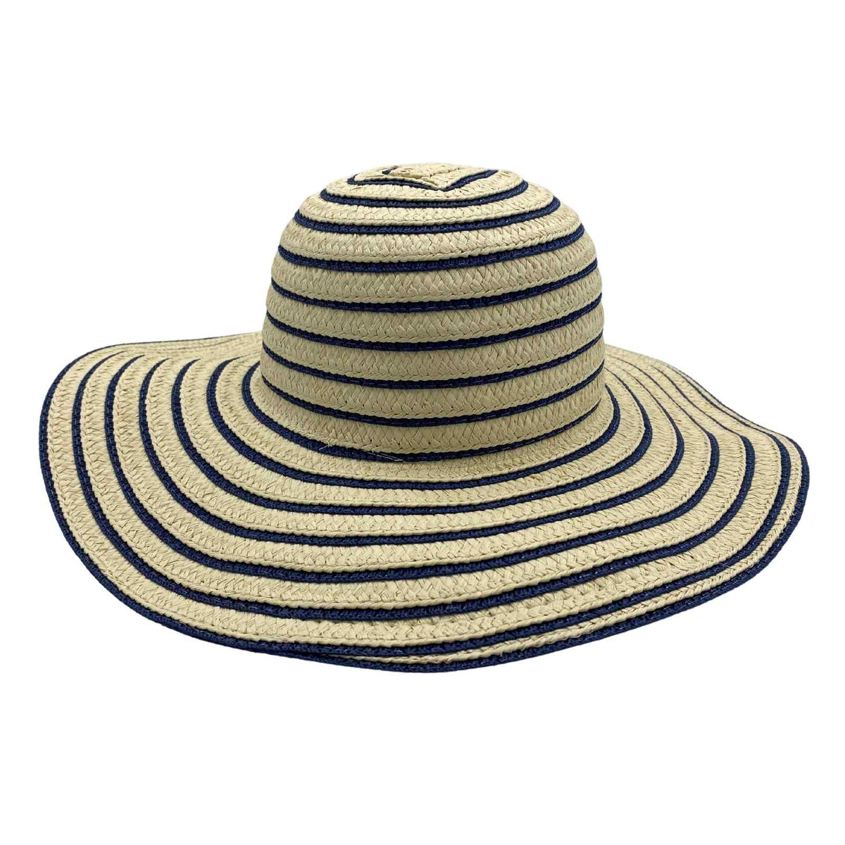Jacaru 1762 Thin Circles Paper Straw Hat - 10cm Wide Brim (One Size Vegan Friendly)