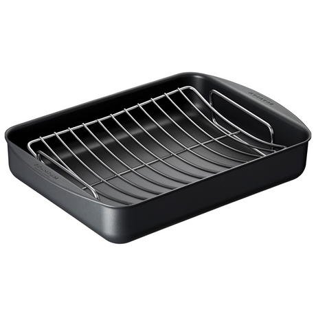 Scanpan 5L Classic Medium Roaster Baking Tray Pan with Grill BBQ (39x27cm)