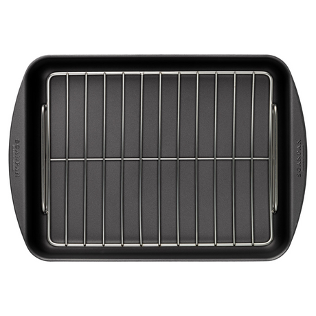 Scanpan 5L Classic Medium Roaster Baking Tray Pan with Grill BBQ (39x27cm)