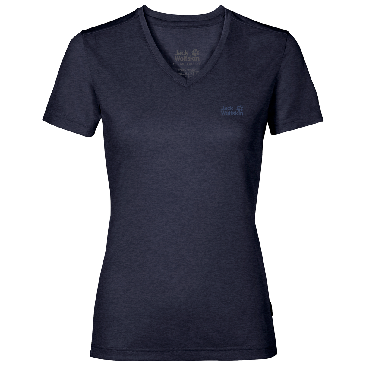 Jack Wolfskin Womens Crosstrail T-Shirt - Short Sleeve Base Layer Top - Midnight Blue