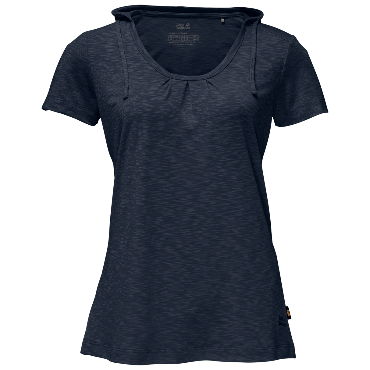 Jack Wolfskin Womens Travel Hoody Top Hoodie T Shirt Comfortable Tee - Hot Coral