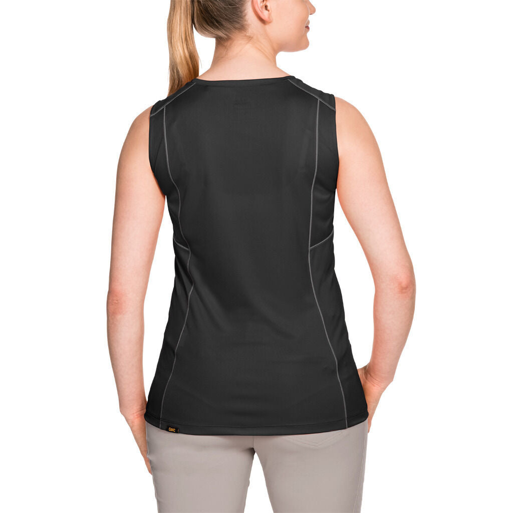 Jack Wolfskin Womens Singlet Tank Top - Black (Sleeveless Sports/Running Top)
