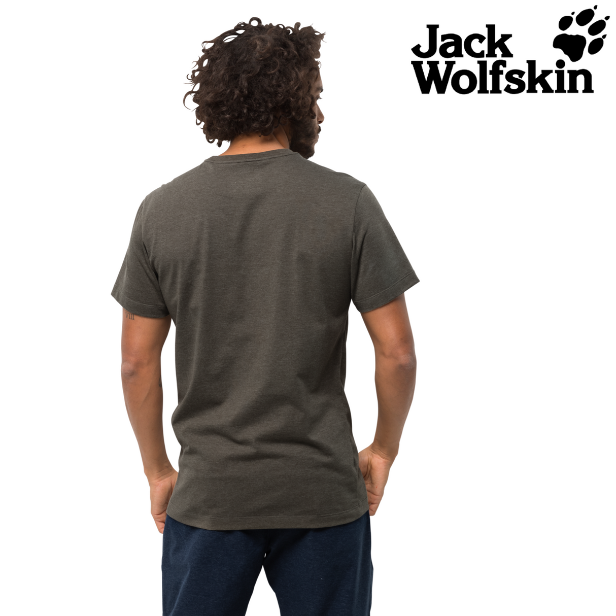 Jack Wolfskin Mountain T Mens Short-Sleeve T-shirt Quick-drying Cotton Top