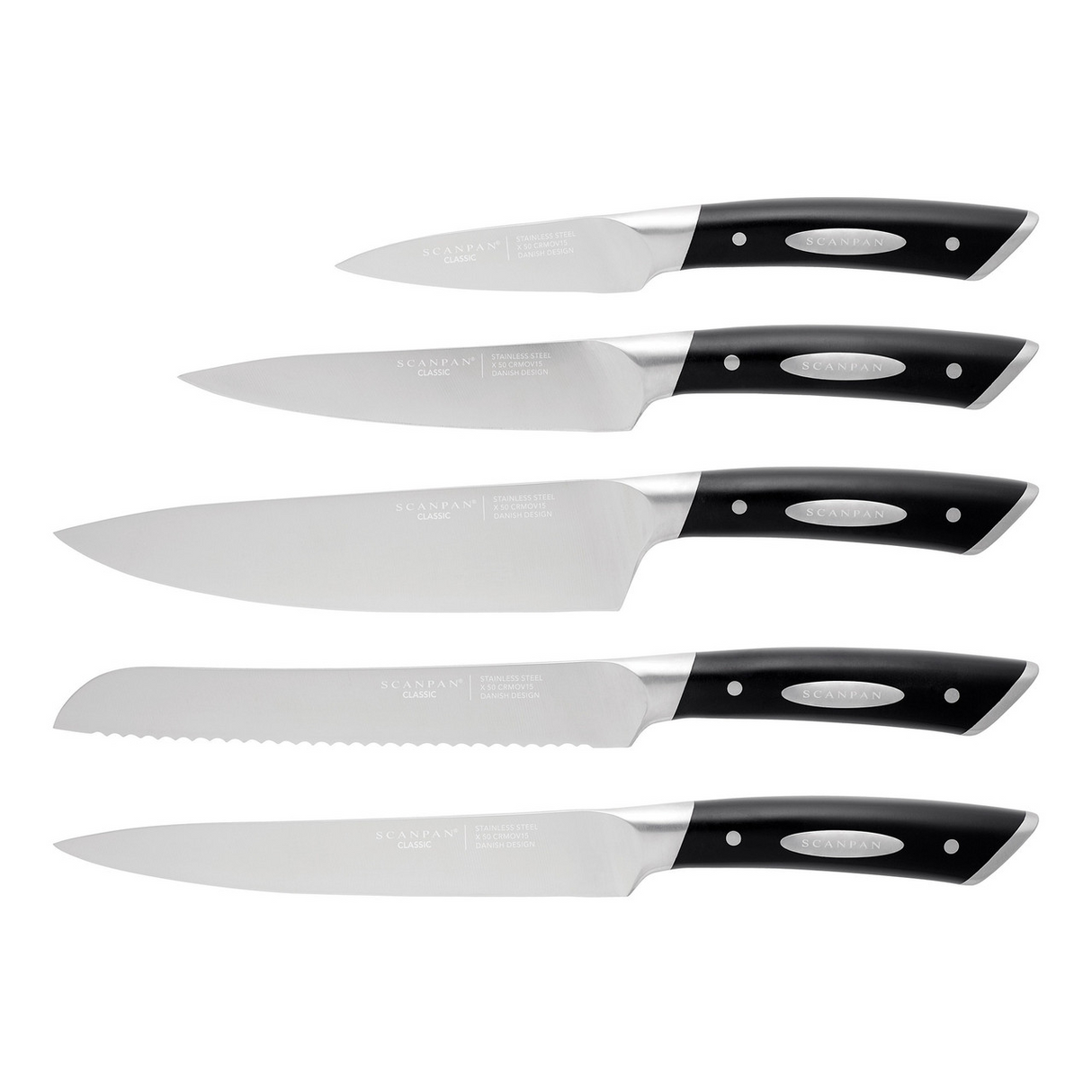Scanpan 6-Piece Kalo Wooden Knife Block Set