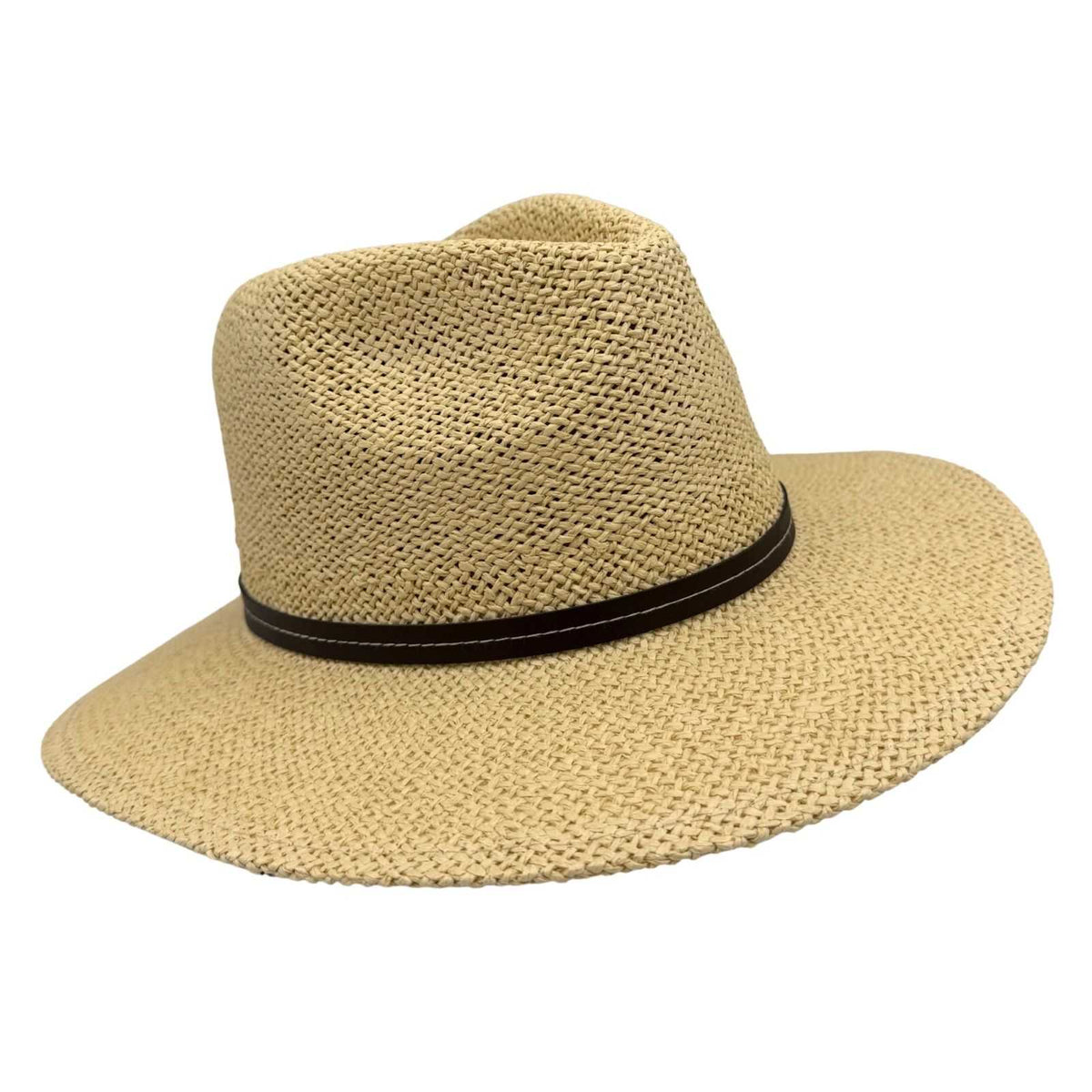 Jacaru 1836 Papyrus Straw Cowboy Hat - Natural (Large 60cm Vegan Friendly)