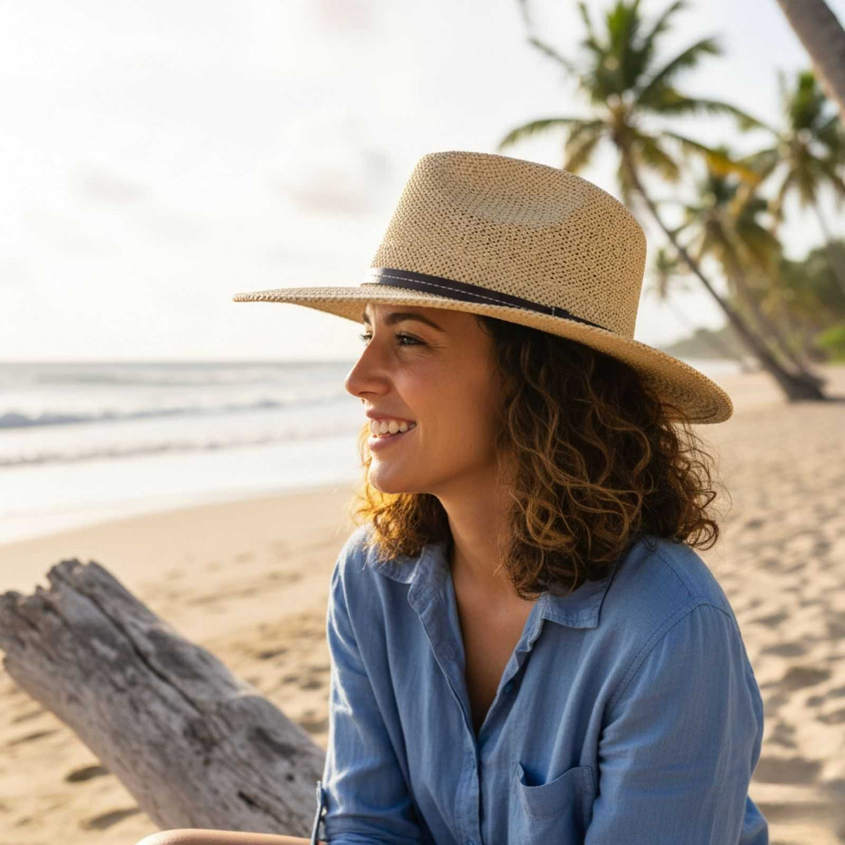 Jacaru 1836 Papyrus Straw Cowboy Hat - Natural (Large 60cm Vegan Friendly)