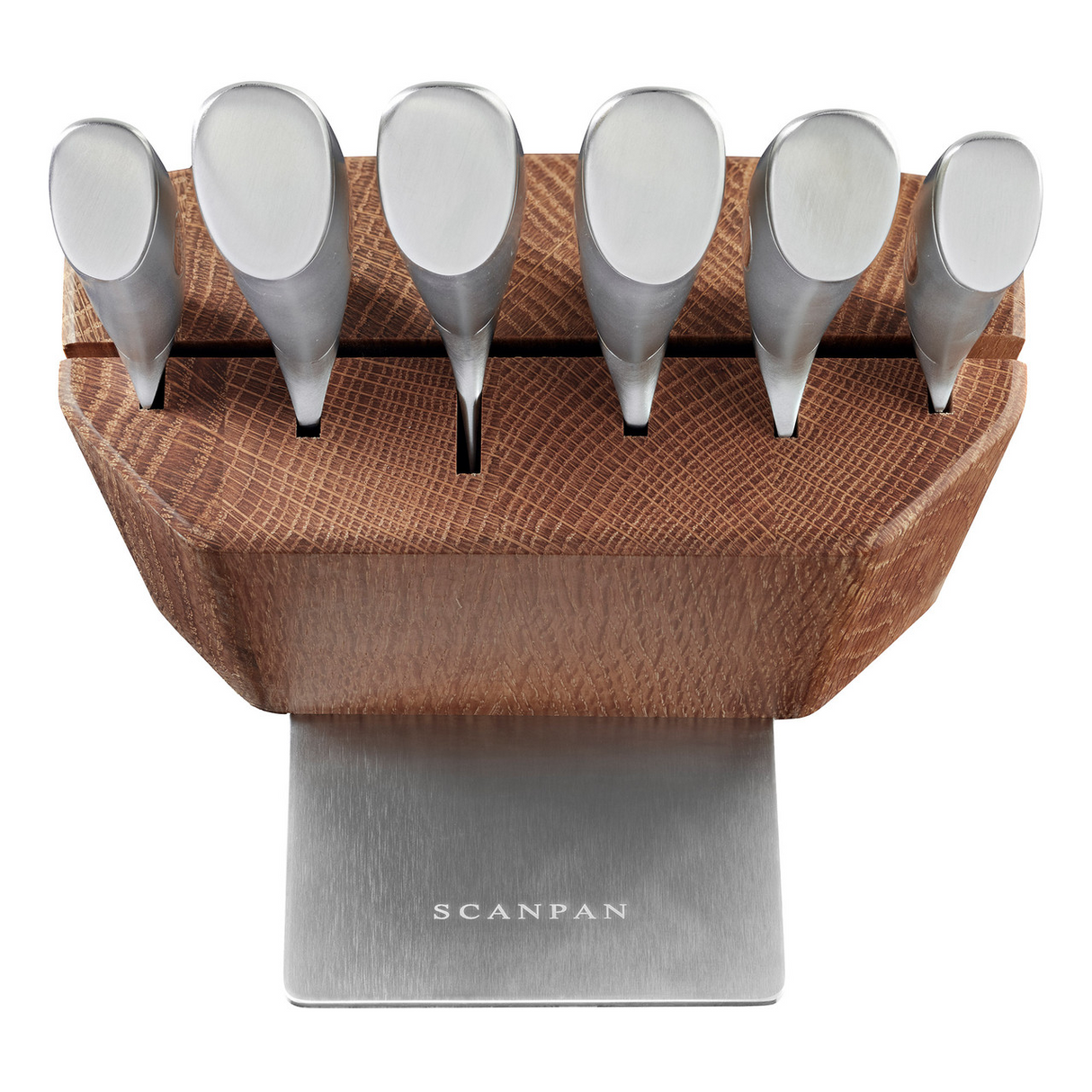 Scanpan Classic Stainless Steel 7 Piece Knife Wooden Block Set
