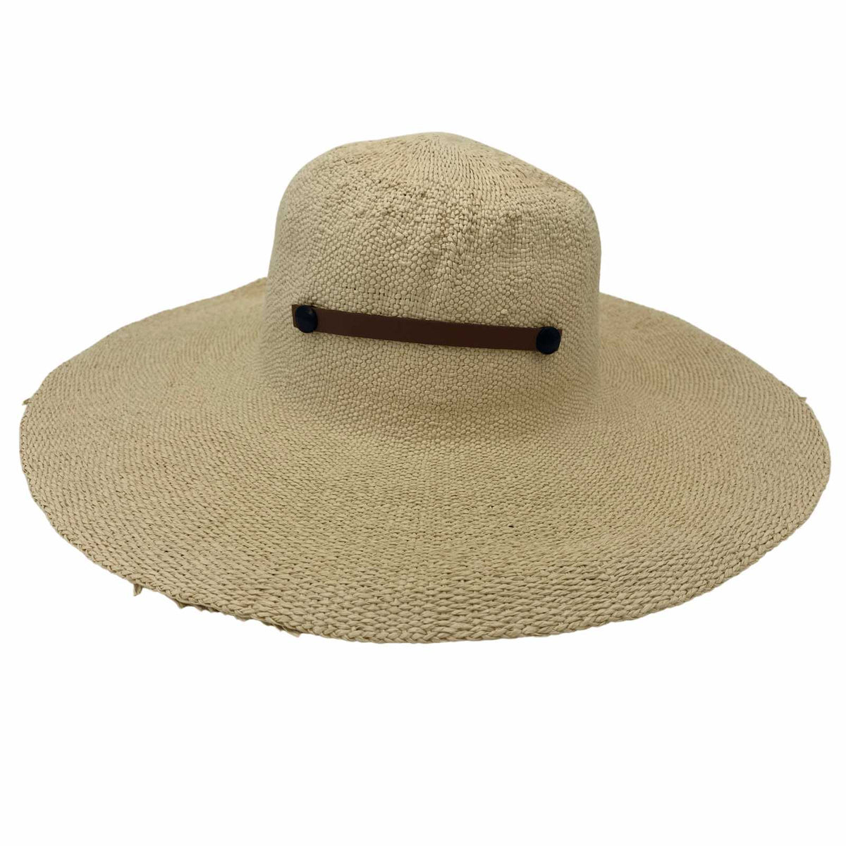 Jacaru 1853 Roll Up Wide Brim Sun Hat - Leather Roll Strap (Packable One Size 56-58cm)