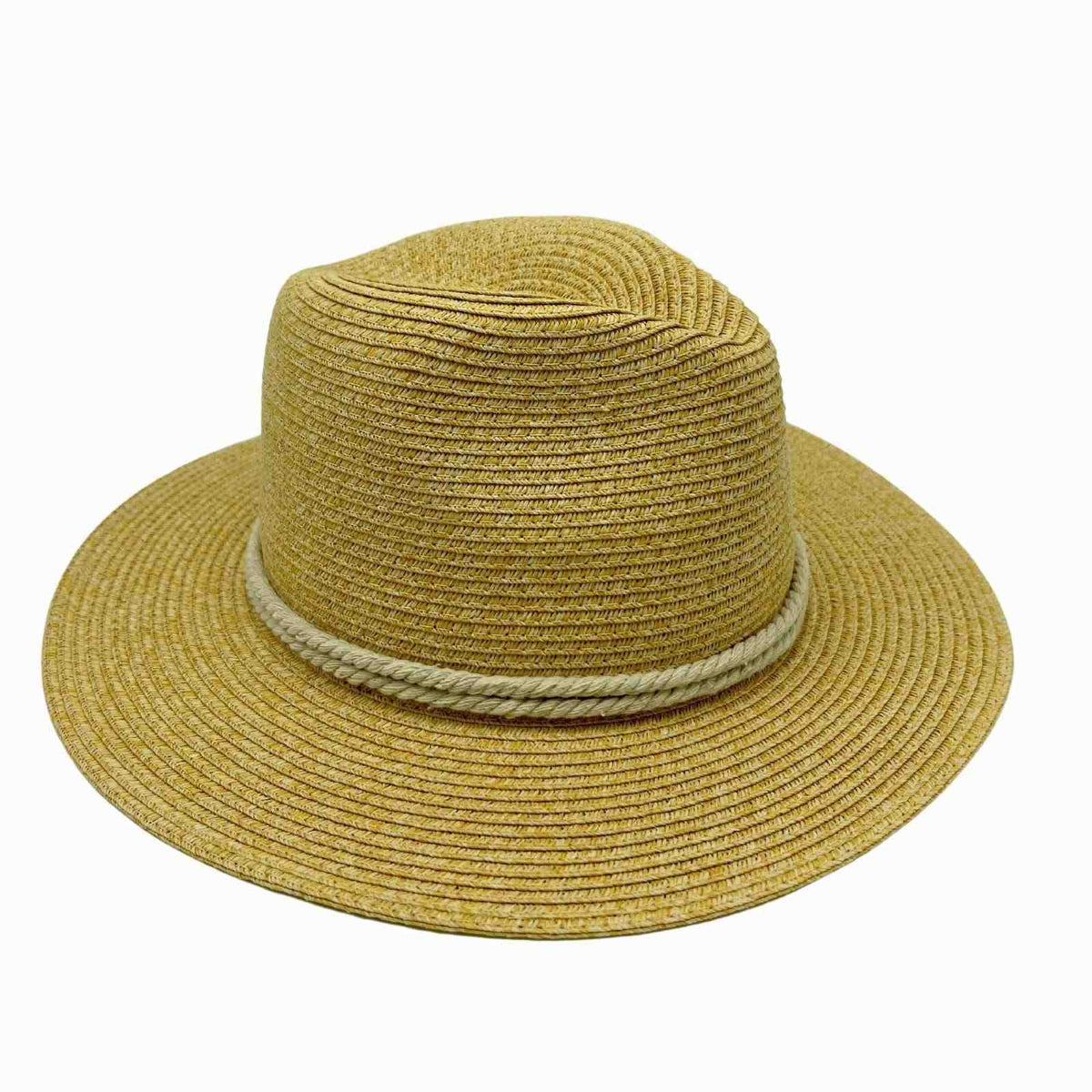 Jacaru 1881 Panama Hat with Natural String Band - Sand (One Size Vegan Friendly)