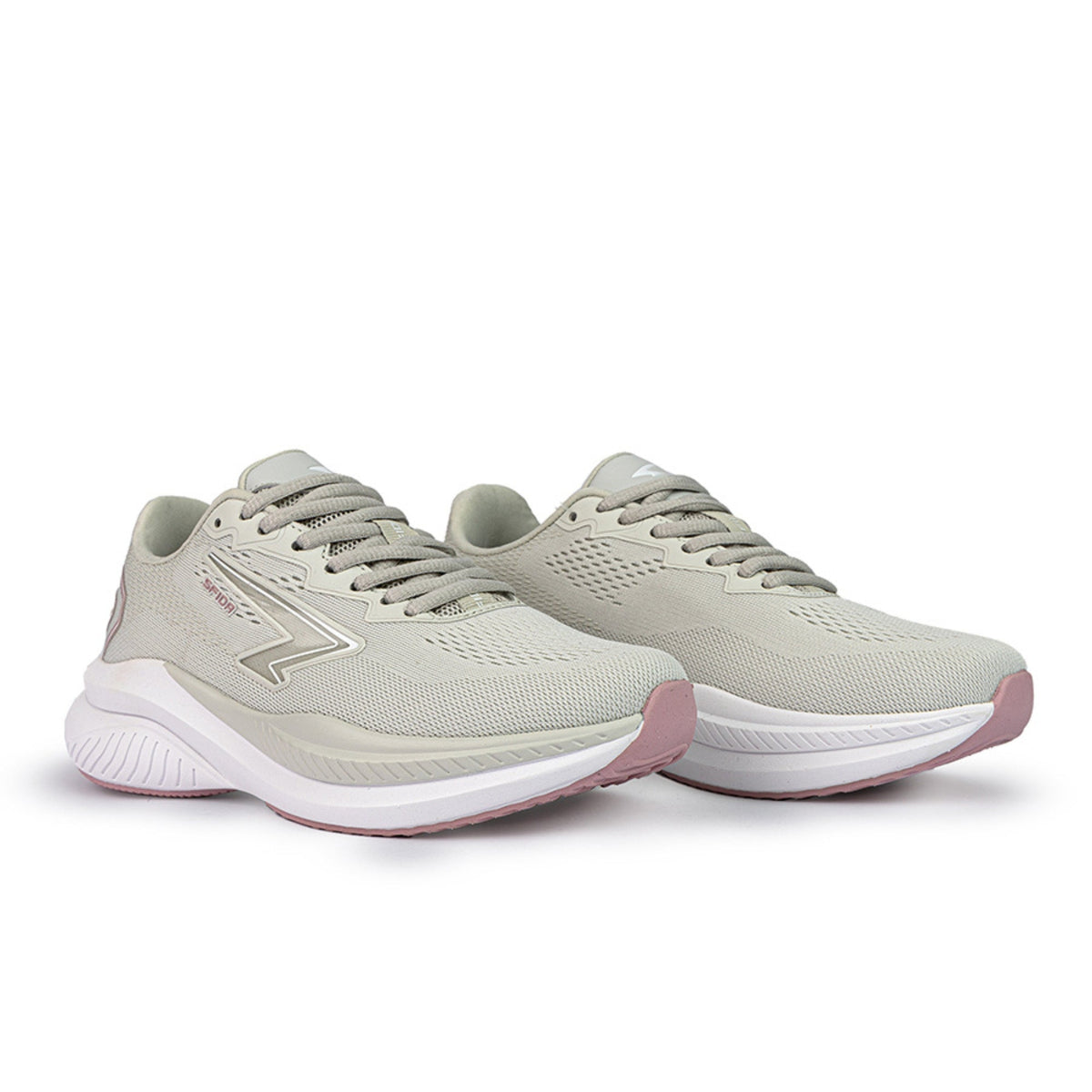 Sfida Brazen Womens Runners - Stone/Pink (Running Shoes/Sneakers)