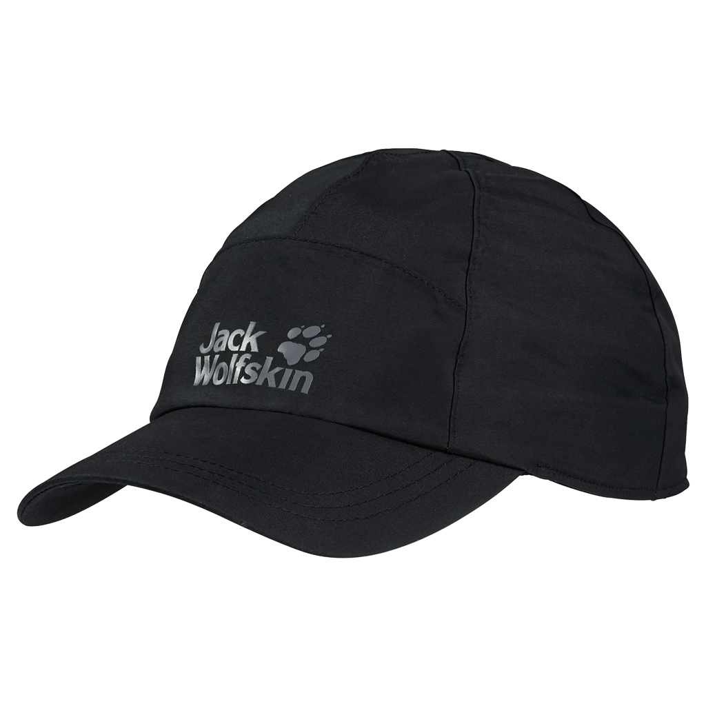 Jack Wolfskin Texapore Baseball Rain Cap Waterproof Windproof Hat - Black