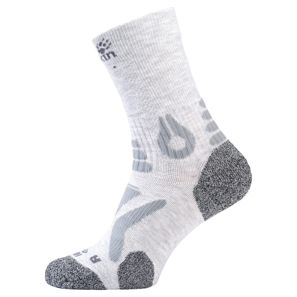 Jack Wolfskin Mens Hiking Pro Classic Cut Socks (Trail Outdoor Premium Padded) - Light Grey
