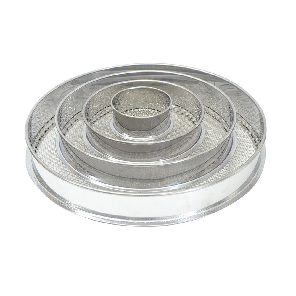 4pcs Stainless Steel Ring/Mesh Garden Sieves Set - Silver