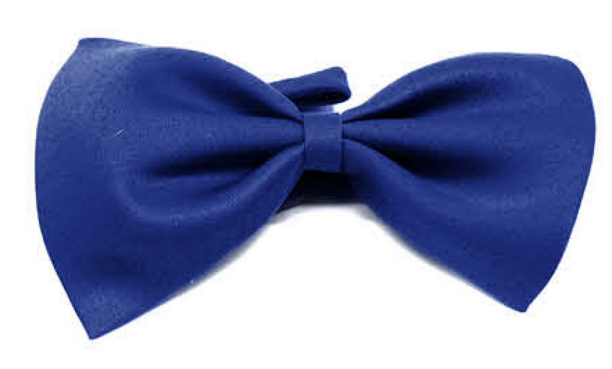 Mens Small Blue Bow Tie (Pre-Tied Classic Formal Necktie)