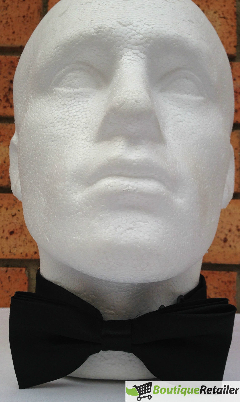 Mens BOW TIE Wedding Tuxedo Formal Bestman Necktie Classic Plain Party - Black