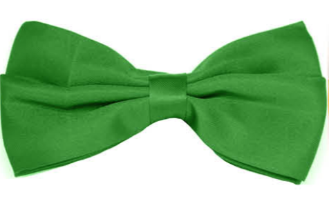 Mens Large Green Bow Tie (Pre-Tied Classic Formal Necktie)