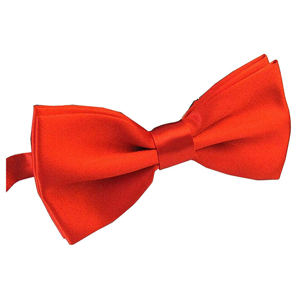 Mens BOW TIE Wedding Tuxedo Formal Bestman Necktie Classic Plain Party - Red