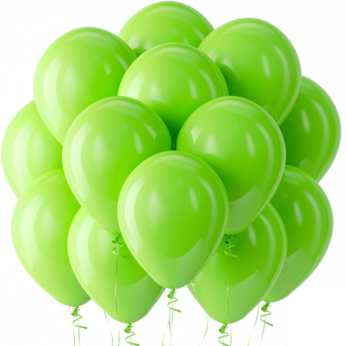 12pk Green Rubber Ballons for Australia Day & more (30cm)
