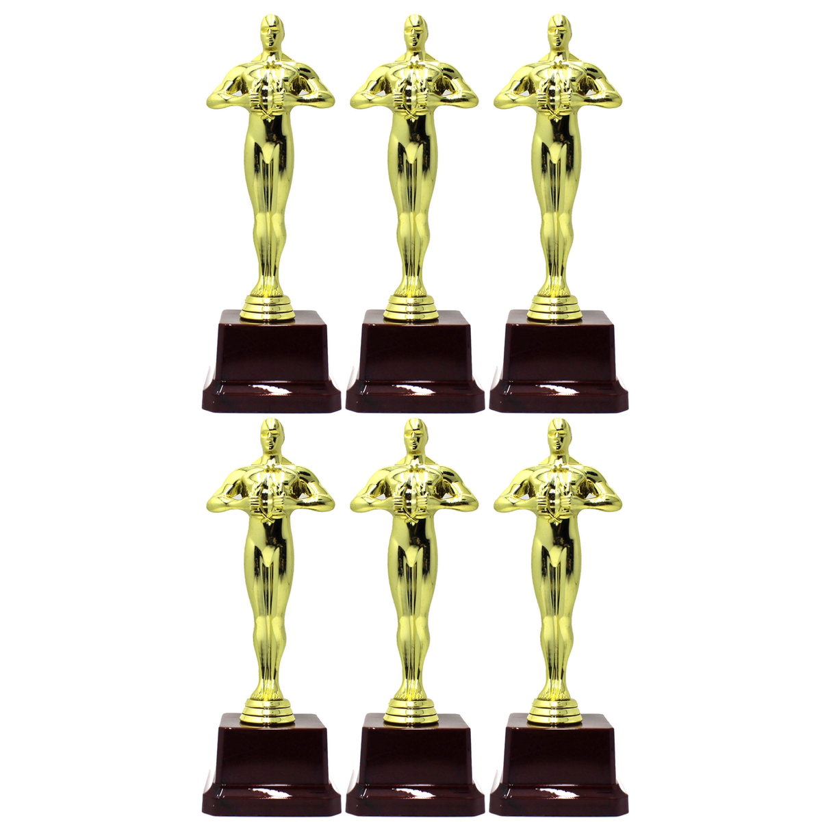 6x 22cm Award Trophy Bulk Pack - Champions/Winners/Party/Achivement
