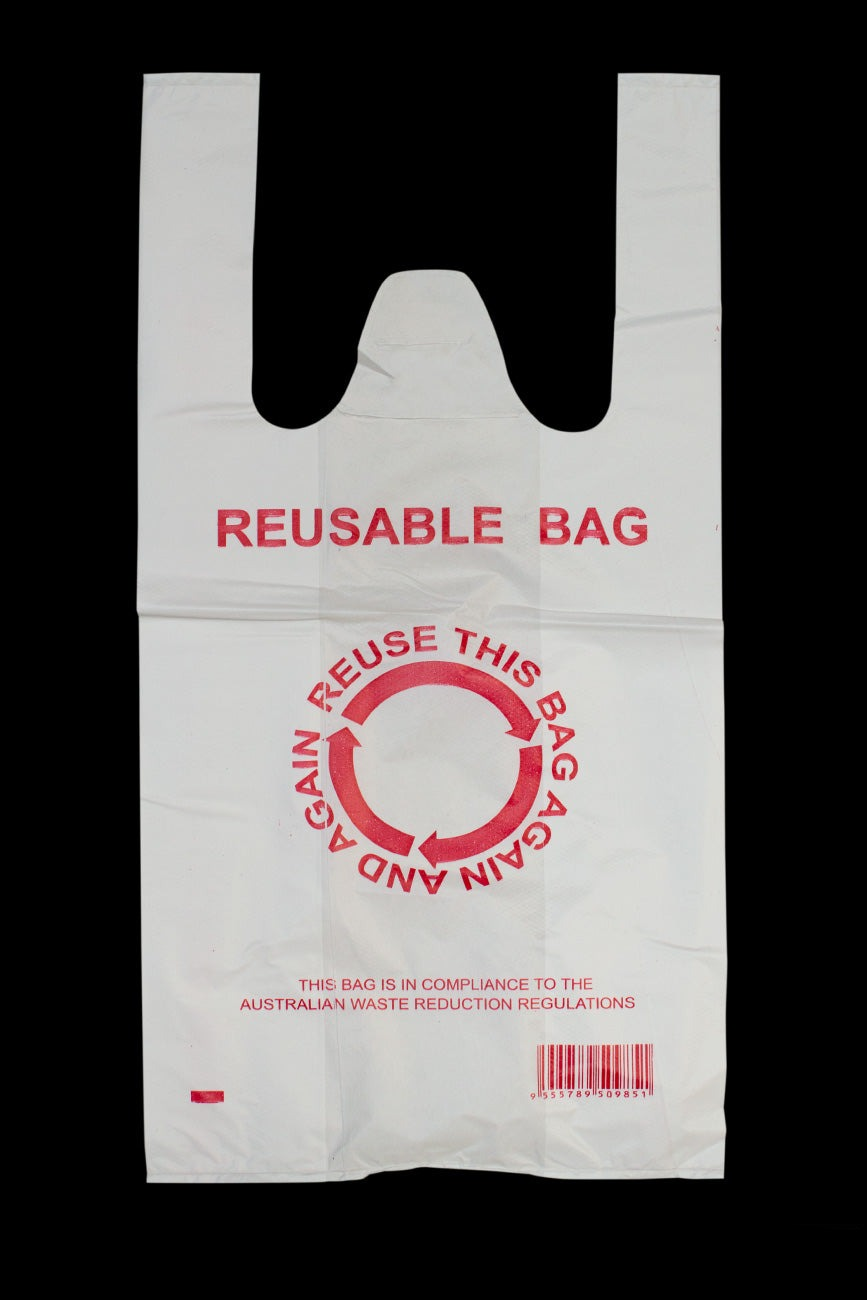 900pcs 22×42cm Small Eco Design Reusable Plastic Singlet Shopping Bags