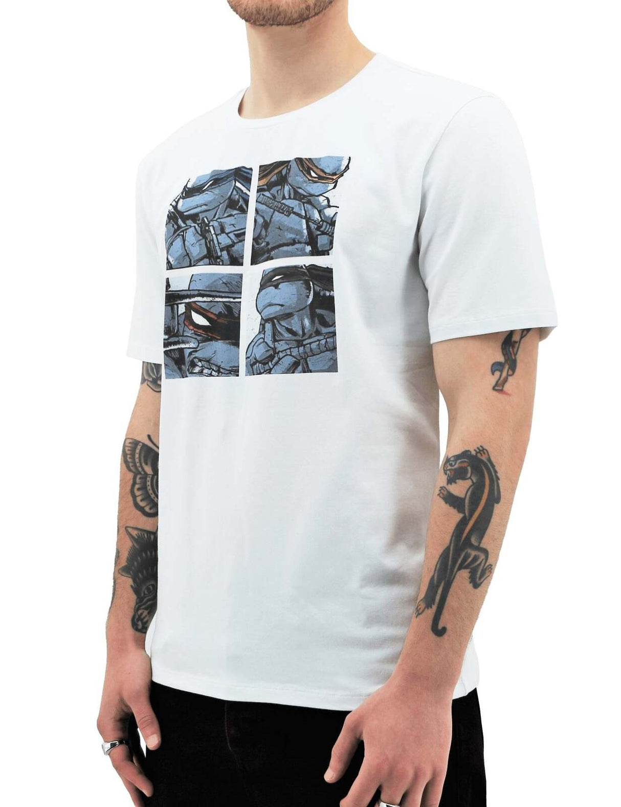 Teenage Mutant Ninja Turtles Mens T Shirt Tee Top Cowbunga - White