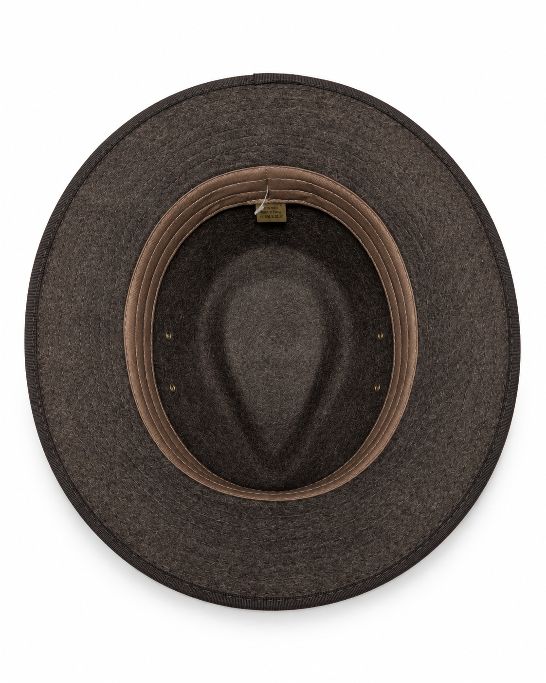 Crushable 100% Wool Felt Fedora Brim One Size Hat - Brown