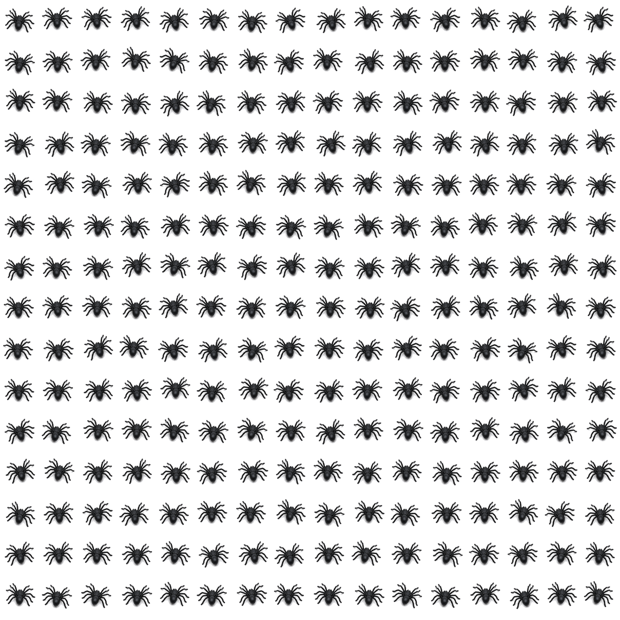 240x Mini Fake Spiders Bulk Pack - Trick/Prank Halloween Scary Arachnid Bug Toy (Party Gag)