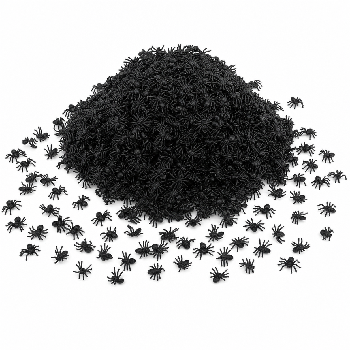 480x Mini Fake Spiders Bulk Pack - Trick/Prank Halloween Scary Arachnid Bug Toy (Party Gag)