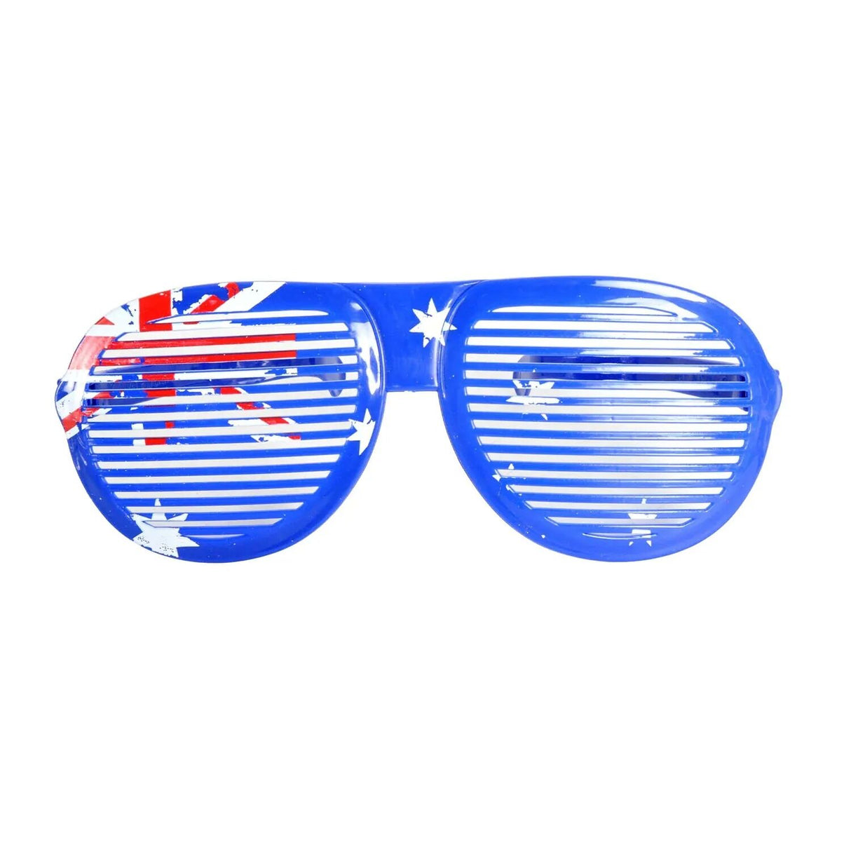 12x Jumbo Party Costume Glasses - Australian Flag Design - Wayfarer Oversized 26cm Wide