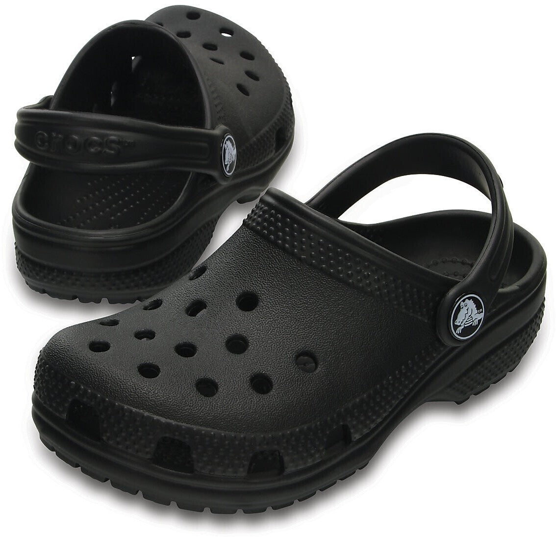 Crocs Kids Classic Childrens Clog Summer Slip On Sandals - Black