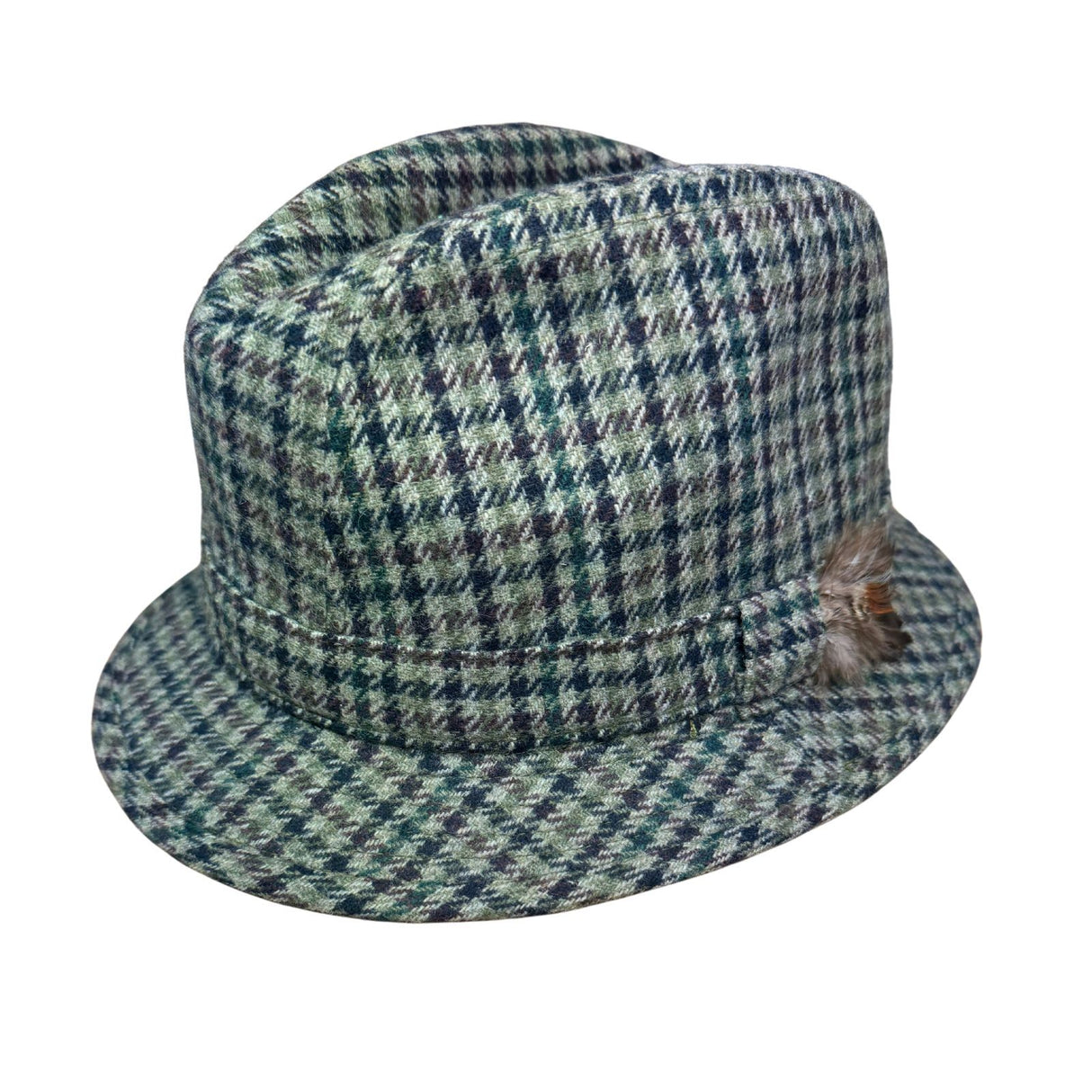 Failsworth Norfolk Mixed Fibre Drop Brim Hat - MADE IN UK - Green/Brown