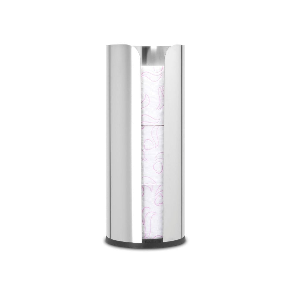 Brabantia ReNew Toilet Roll Dispenser - Brilliant Steel (Bathroom Paper Holder)