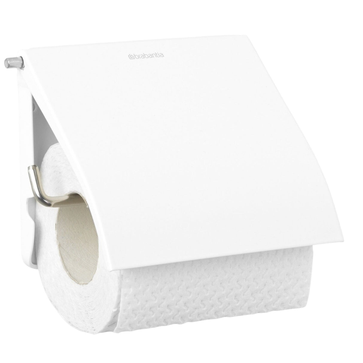 Brabantia Toilet Roll Holder Wall Mounted Bathroom Storage No Damage - White
