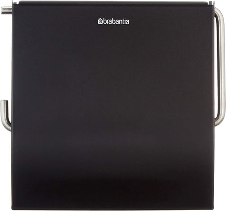 Brabantia Toilet Roll Holder Wall Mounted Bathroom Storage No Damage - Matt Black