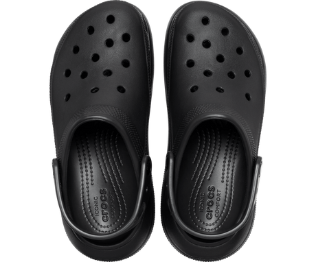 Crocs Classic Crush Platform Clog Sandals - Black