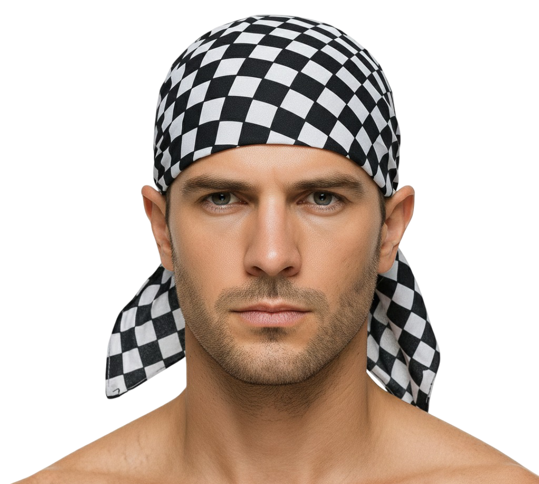20x Chess Check Paisley Bandana Bulk Pack - 100% Cotton Head Wrap/Durag/Scarf/Mask