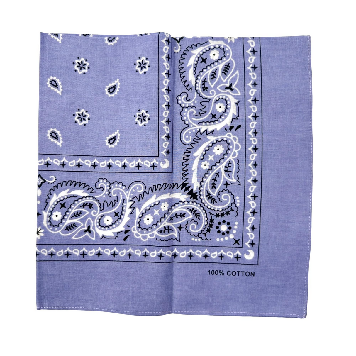 20x BANDANA Paisley 100% COTTON Head Wrap Durag Bandanna Scarf Mask BULK - Lilac