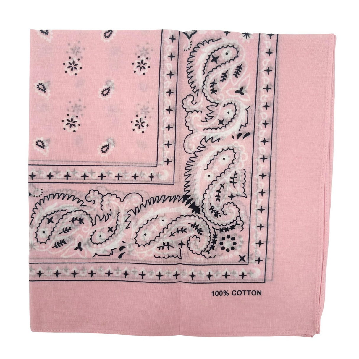 20x BANDANA Paisley 100% COTTON Head Wrap Durag Bandanna Scarf Mask BULK - Light Pink